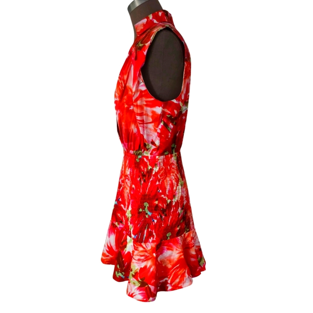 Milly Red Floral Mini Dress - Picture 8 of 15